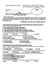 Đề kiểm tra học kì I Tiếng việt lớp 7 - Đề 4 - Năm học 2016-2017 - Trường THCS Tân Tiến